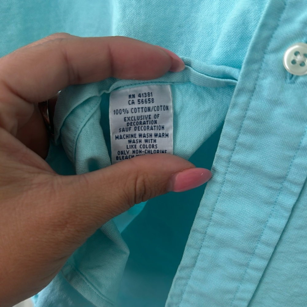 Blue Ralph Lauren button down - Picture 4 of 5